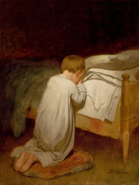 "Now I lay me down to sleep, I pray Thee, Lord, my soul to keep…”